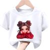 2026 Mens and Womens ShortSleeved TShirt  Cute Girl Print  Summer 100 Pure Cotton Casual Street Fashion Style Top