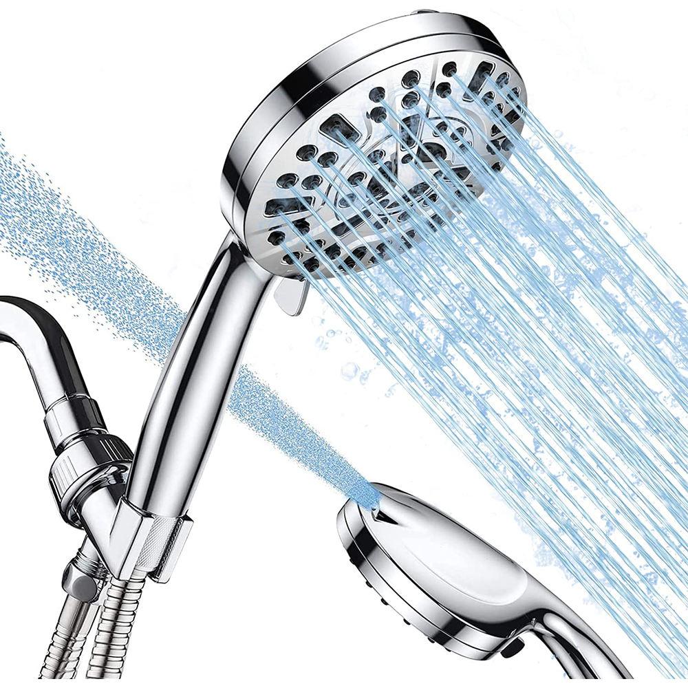 

Shower head, bathroom shower equipment featuring a 5-inch shower head with a manual filter, high-pressure water-saving shower head