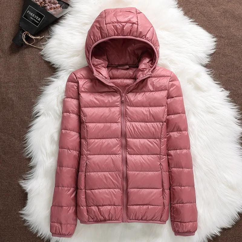 Women Puffer Jackets Plus Size Hooded Female Ultra Lightweight Packable Down Coats