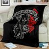 Reaper's Rebellion: Sons Anarchy Blanket Suitable for All Seasons Soft and Comfortable Office Rest Blanket Sheet Digital Printing