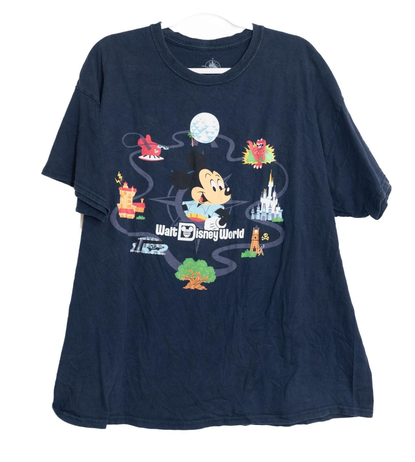 Walt Disney World Mickey Mouse Graphic Navy T-Shirt Size 2XL XXXL