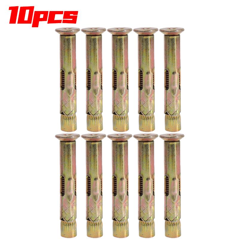 

10/20pc Color Zinc Expansion Screws Stainless Steel Built-in Floor Expansion Bolt Concrete Anchors Wall Fastener Hardware Screw M6 x 60