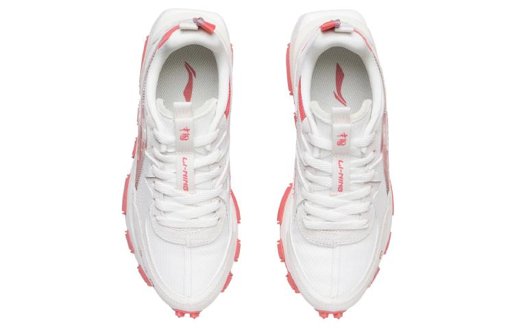 Li Ning Cushioning Low top Running Shoes Women's White Red AGCR286-2