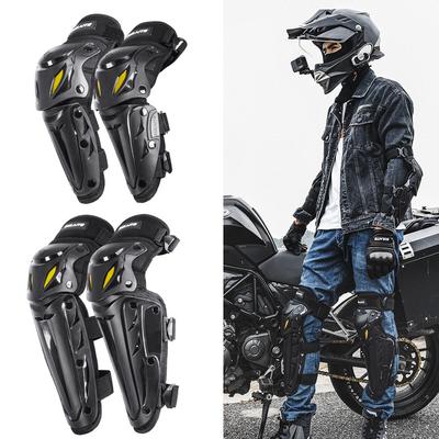 SULAITE Genouillères de Moto Protège-coudes Protection Réfléchissante Combo Genou Coude Pantalon Mx Vêtements de Moto Combinaison Motocross Homme