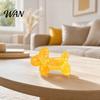 Kids Stress Relief Toy Glitter Balloon Dog Squeeze Toy, Transparent Sensory Soft Stretchy Animal Shape Fidget for Home Office Classroom