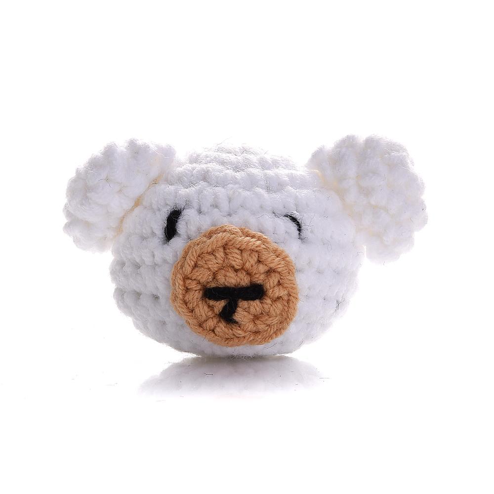 1Pc Handmade Crochet Animal Mixed Felt Ball DIY Charm Newborn Care Accessories Necklace Pacifier Chain Set Toy