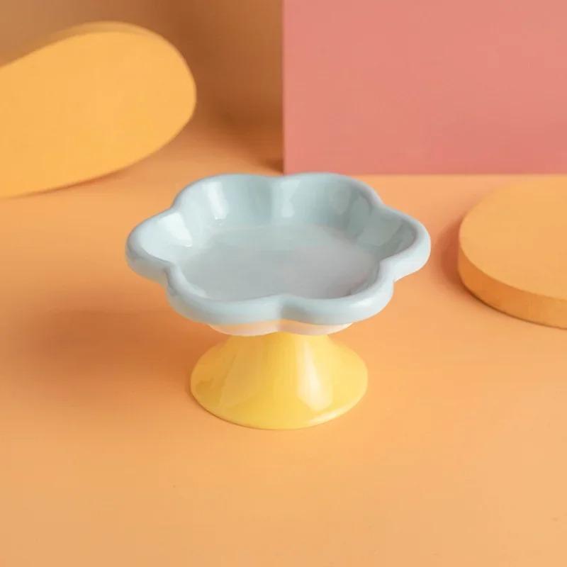 Tigelas de cerâmica para gatos Tigela extra larga para comida de gato Prato para alimentação de animais de estimação Ótima altura para proteger a coluna Tigela para cães Produtos para animais de estimação fáceis de limpar