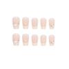 French Pearl Heart Diamond Ballet Nail Art - Medium-Length Detachable False Nails