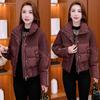 Down cotton fashionable and thin jacket women's down cotton jacket short warm foreign style small man