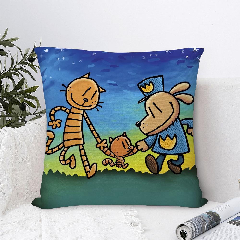 Comic Cartoon D-Dogmans Kissenbezug Sofa Dekorative Zuhause Doppelseitiger Druck Plüsch Quadratische Wurfkissenbezüge Kissen Dekor Bezug