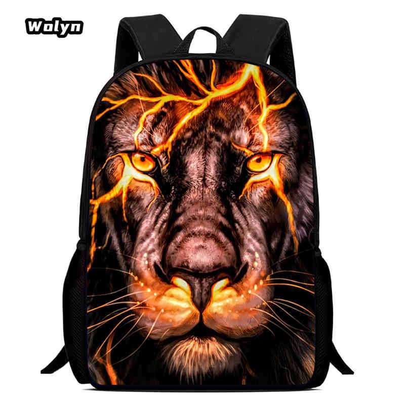 Lion King Schoolbag High Definition Printing Multi-Function Cross-Border Burden Reduction Large Capacity Backpack