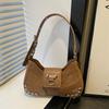 Retro Fashion Motorcycle Bag Handheld Underarm Bag Commuter Bag Rivet Sweet Cool Single Shoulder Bag for Women