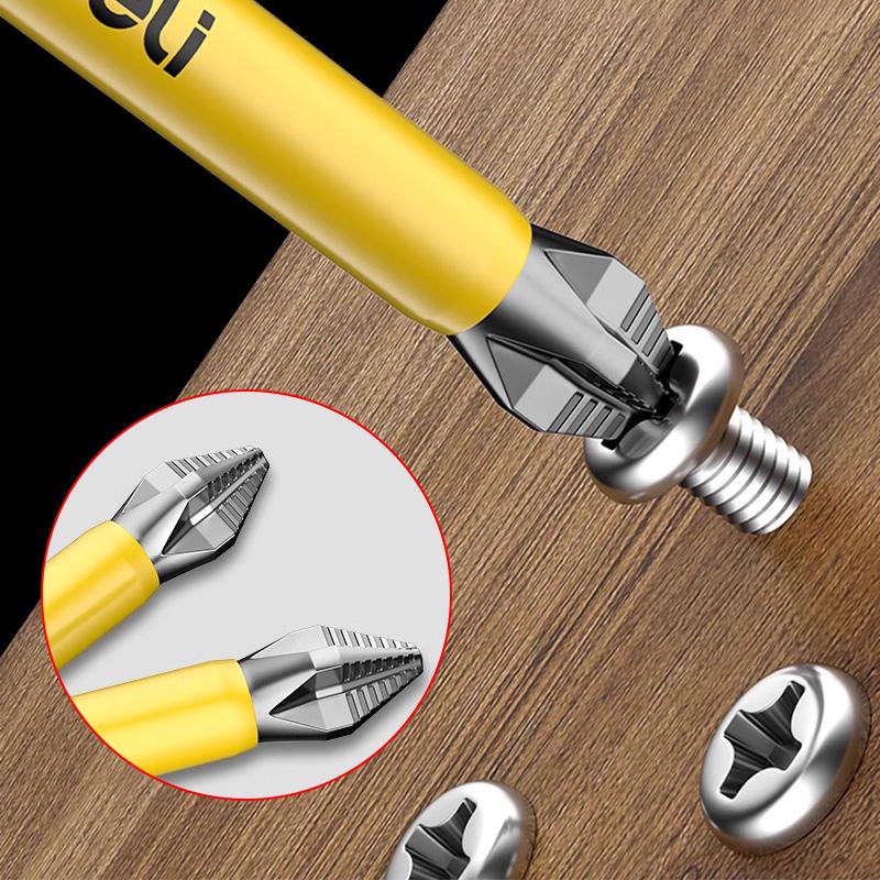 5PC 25-150mm Non-Slip Magnetic Household Electric Driver Screw Set Impact Drill Bit Screw Alloy Steel Non-slip Cross Screwdriver