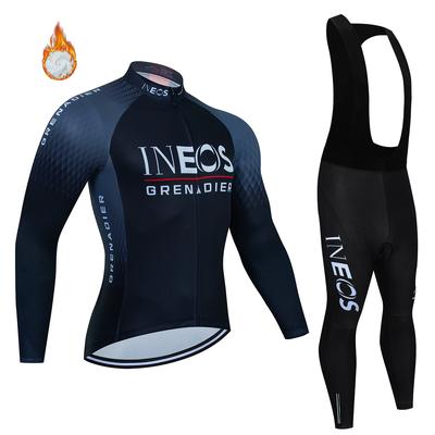 Ineos Grenadier Pro Team Tricuta Radsport Mann 2026 Herren Fahrradbekleidung Gel Kleidung Jacke Trägerhose Trikot Set Winter Fleece Anzug