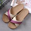Cotton and Linen Non-Slip Home Slippers for Men and Women – Indoor Summer Slippers with Thick Bottom for Wooden Floors.