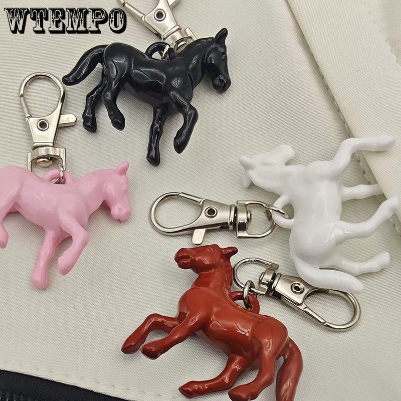 WTEMPO 3D Fashion Mini Horse Pendant Keychains Multi-functional Horse Keychain Decorations for Decorating Bags and Mobile Phones Commemorative Gifts