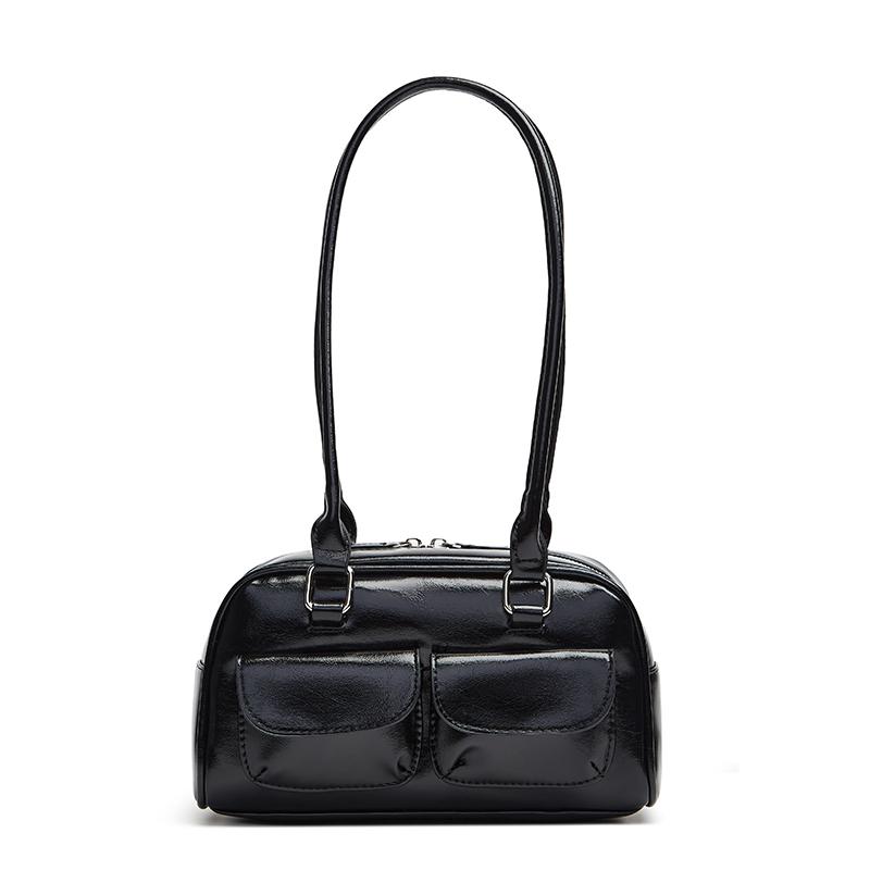 

New Women s Bag Bowling Bag 2024 New Niche Joker Boston Bag Tote Bag Underarm Shoulder Bag (20cm Max Length 30cm)