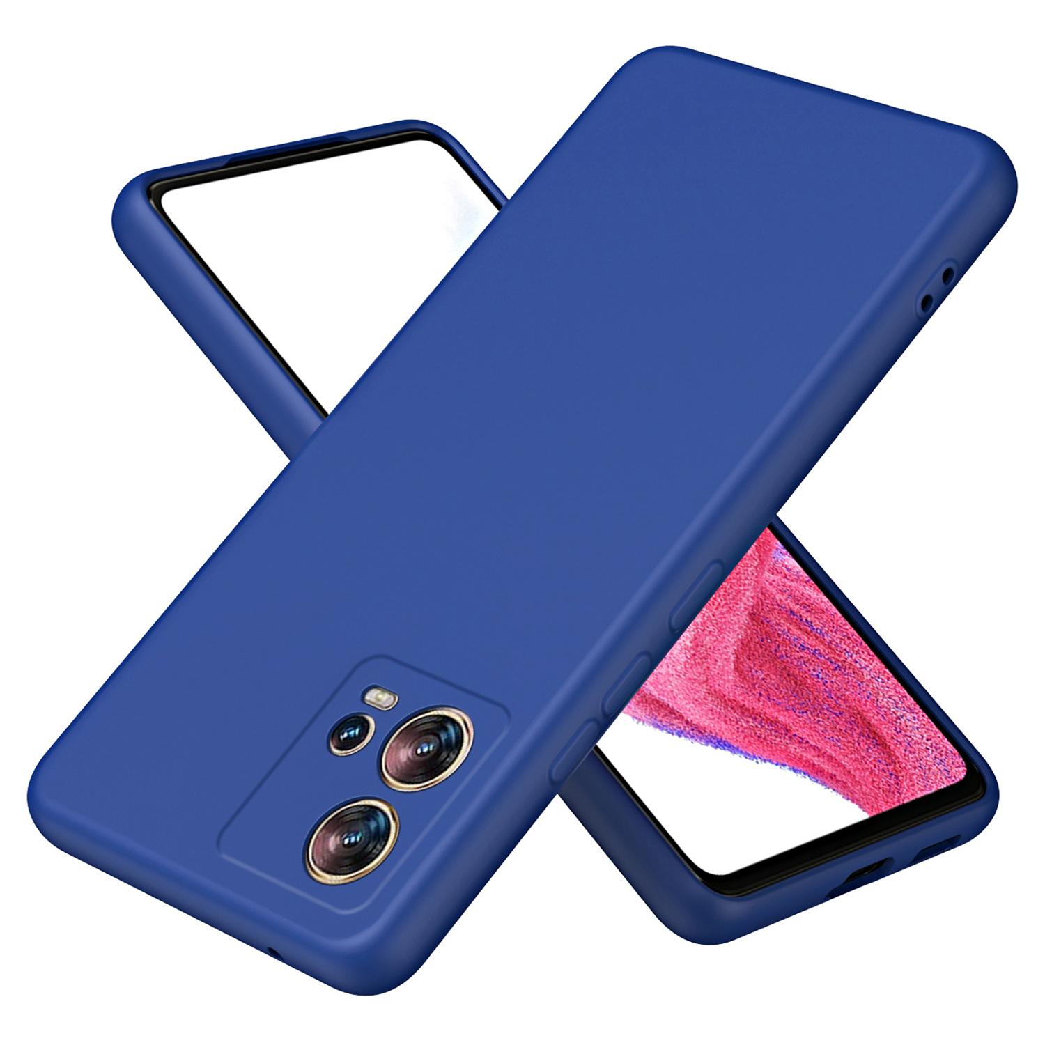 

For Motorola Edge 30 Fusion 5G Case 2.2mm Rubberized TPU Phone Protective Cover Blue