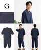 Samue Seersucker Pattern Size L [HOHO AYUMU] Men's (Japanese Workwear), 100% Cotton, Weave, G,