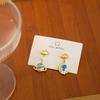 Day Kawaii Sweet Cute Wind Cartoon Stud Earrings Simple Pendant Astronaut Planet Earrings