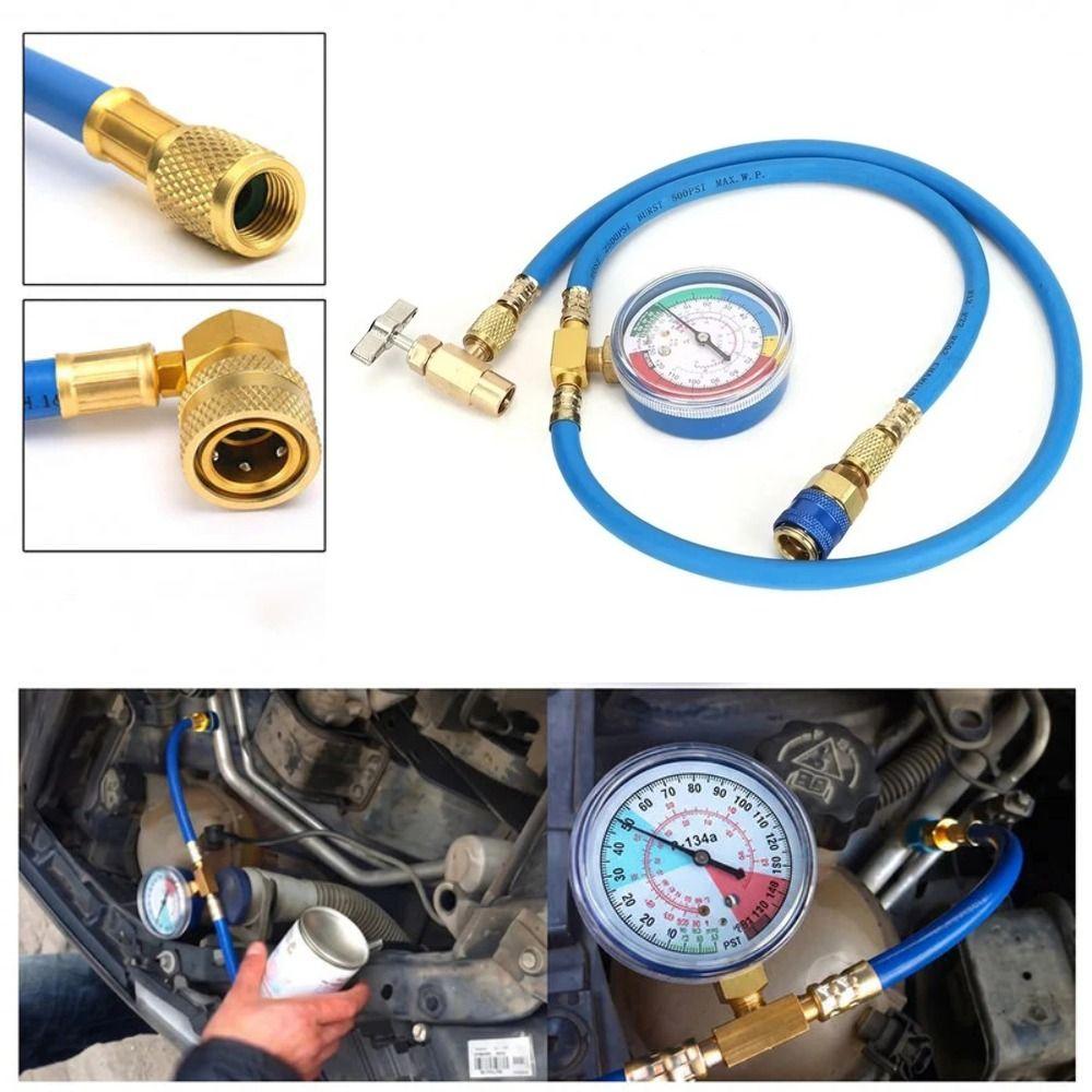 AC Maintenance AC Recharge Hose Quick Connector Pressure Gauge Hose