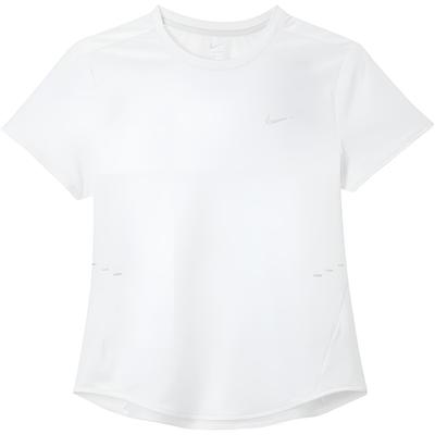 Cómoda Casual Logotipo de Marca Secado Rápido Manga Corta Regular Camiseta Tops Mujer Blanco HM9699100