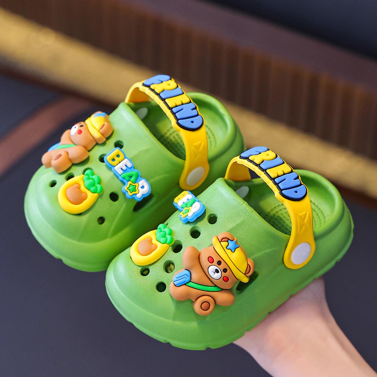 

Cute Cartoon Bunny Garden Shoes For Girls Soft Sole Clogs For Baby Breathable Non-slip Indoor Outdoor Beach Sandals Trendy 26-27