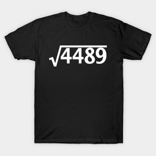 Asian Size Men Black Print T-shirt Funny Memes Square Root 4489 Six Seven 67 6 7 No-Cut Print Cotton Tshirt