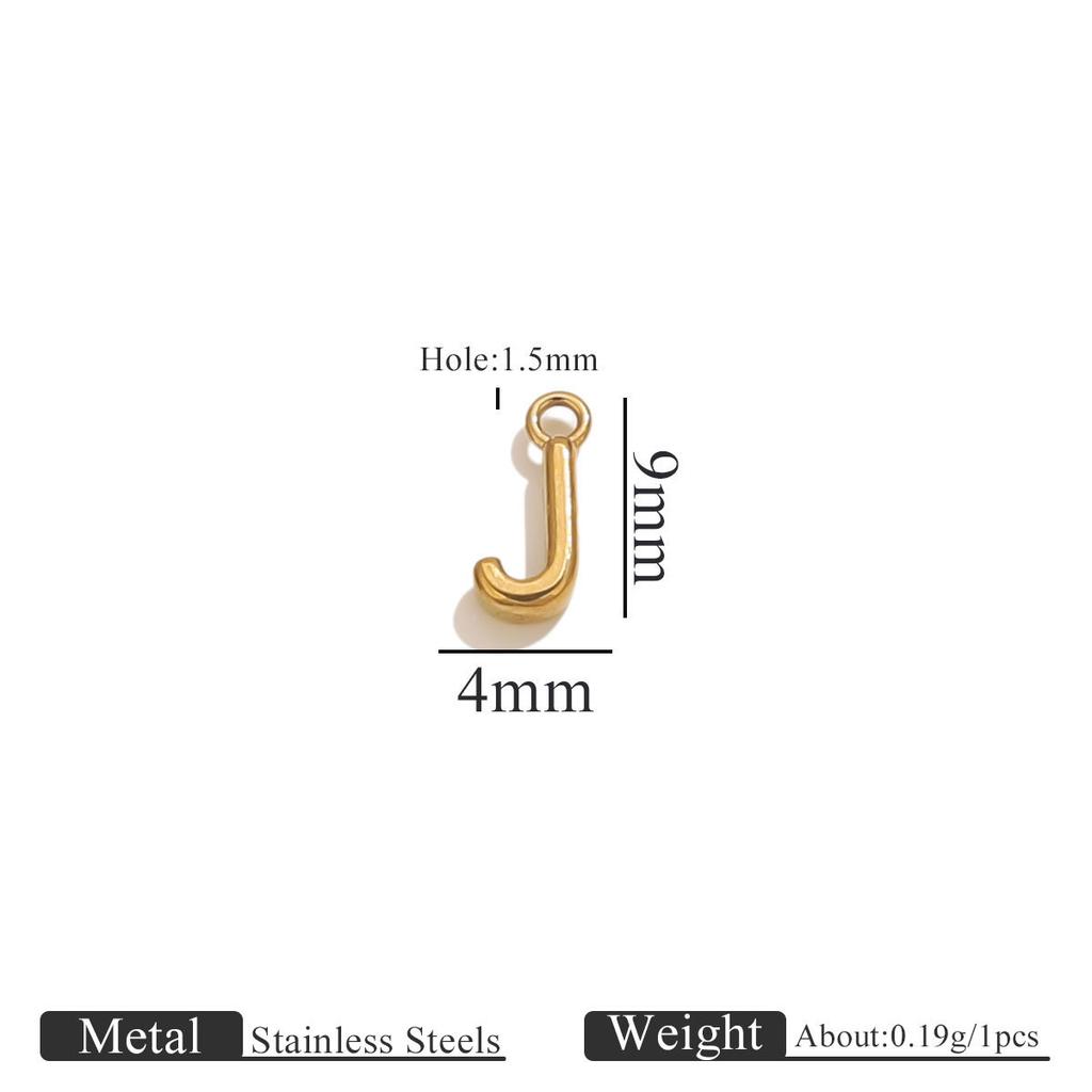 Yori 10pcs/lot Stainless Steel 26 Letters A-Z Mini Ring Letters Diy Handmade Jewelry Making Accessories Wholesale