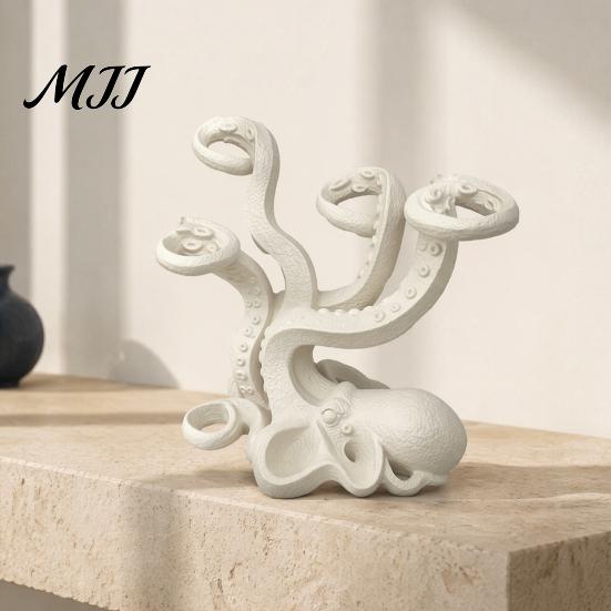 Octopus Toothbrush Holder Holder, Durable PLA Organizer, Creative Organizer Stand, Space Saving Bathroom Multi-functional Desk Storage Rack for Makeup
