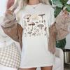 Mushroom T Shirt Cottage Core Botanical Illustration Hippie Fairycore Nature Lover Vintage Fungi Forestcore