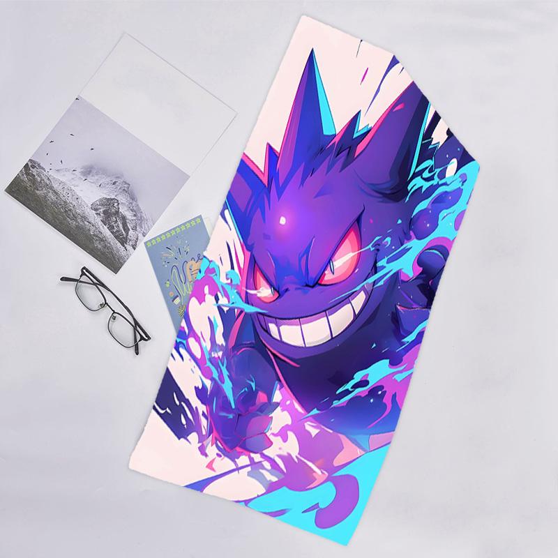 1pc Gengar1 Beach Towel, Beach and Seaside Swimming Pool Equipment, Fashion Pattern, Rectangular, Travel Essentials