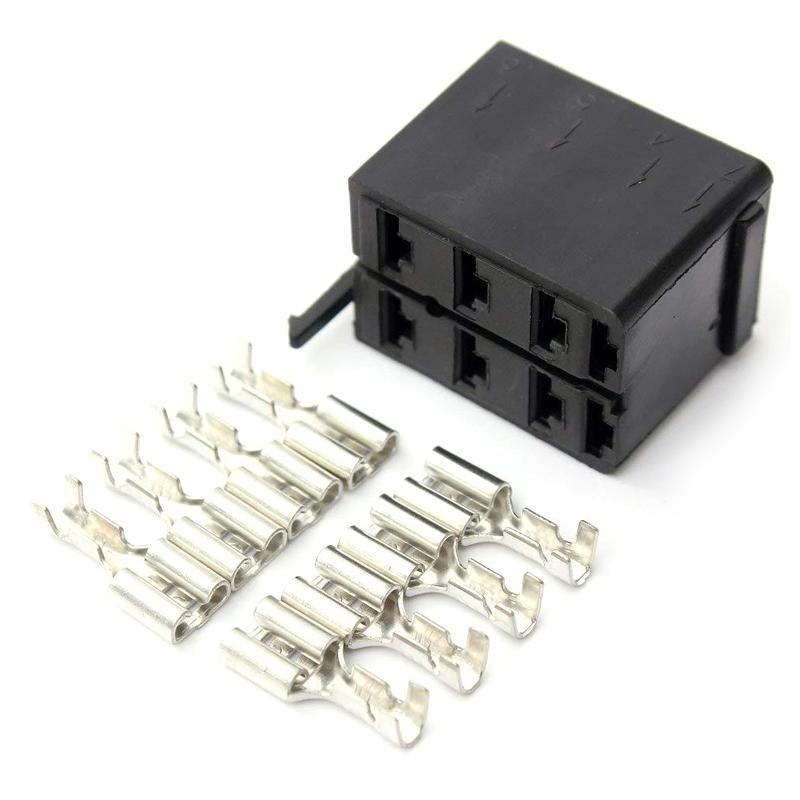 4 Sets Carling ARB Rocker Switch Wire Spade Terminal Connector Plug Socket Fit For Car Boat SUV