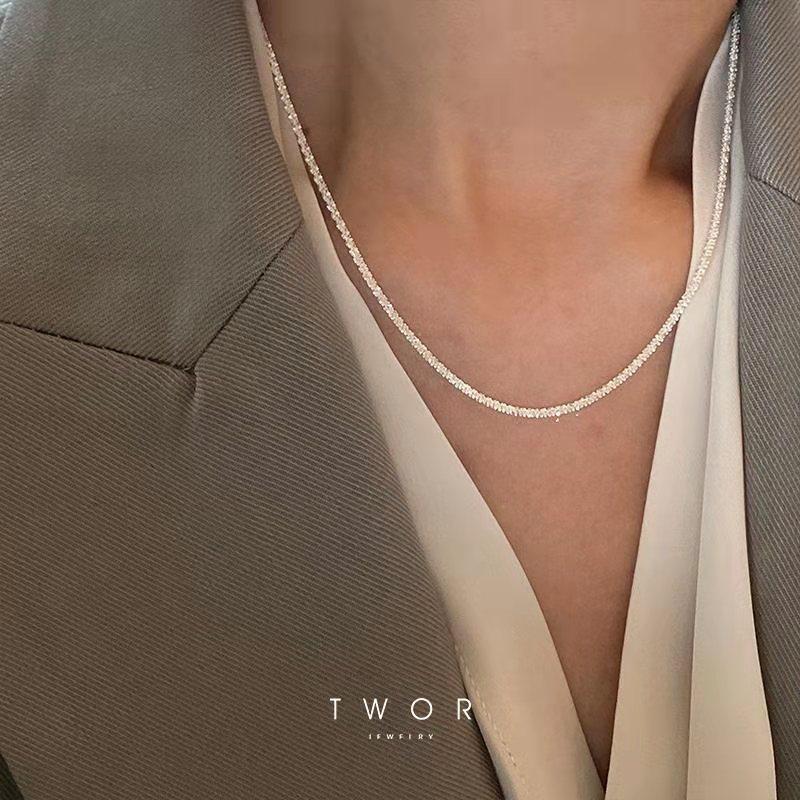 1PC Ins Cauliflower Chain Sparkling Collarbone Chain Necklace