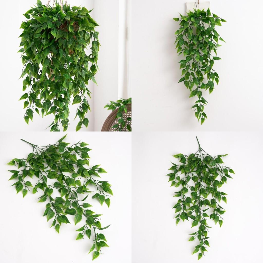 Plant Epipremnum Artificial Aureum Wall Decor Plastic Leaves Gardens Indoor