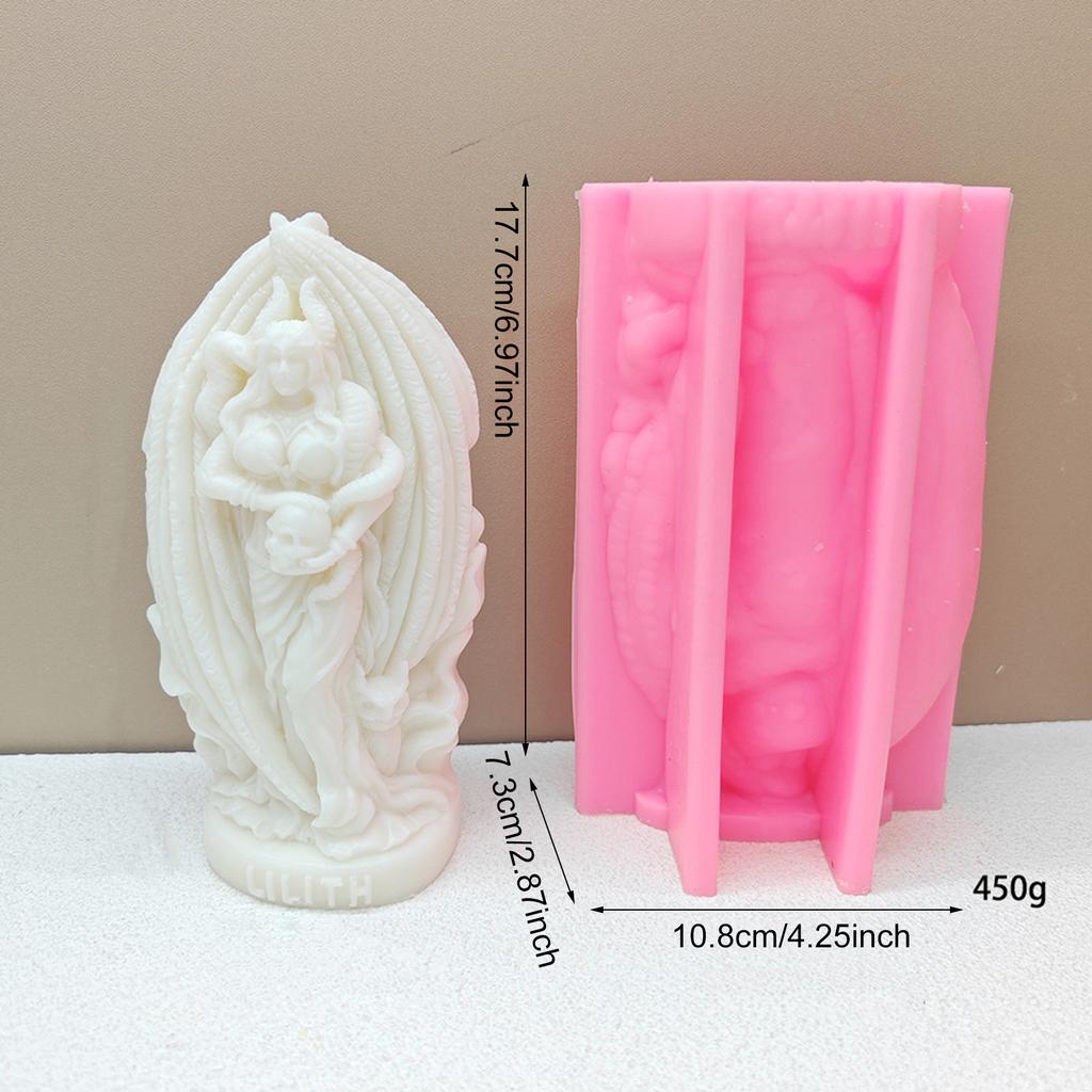 Silicone Molds Candle Making Moulds Silicone Crafting Moulds Goddess Shape Ornament Moulds Silicone Texture for Crafting
