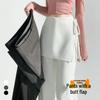 Design-Forward High-Waisted Drapey Skirt Pants Suit - Slim-Fit Casual Wide-Leg, Spring/Summer 2026