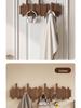 Piano Key Wall-Mounted Solid Wood Coat Rack for Entryway & Bedroom