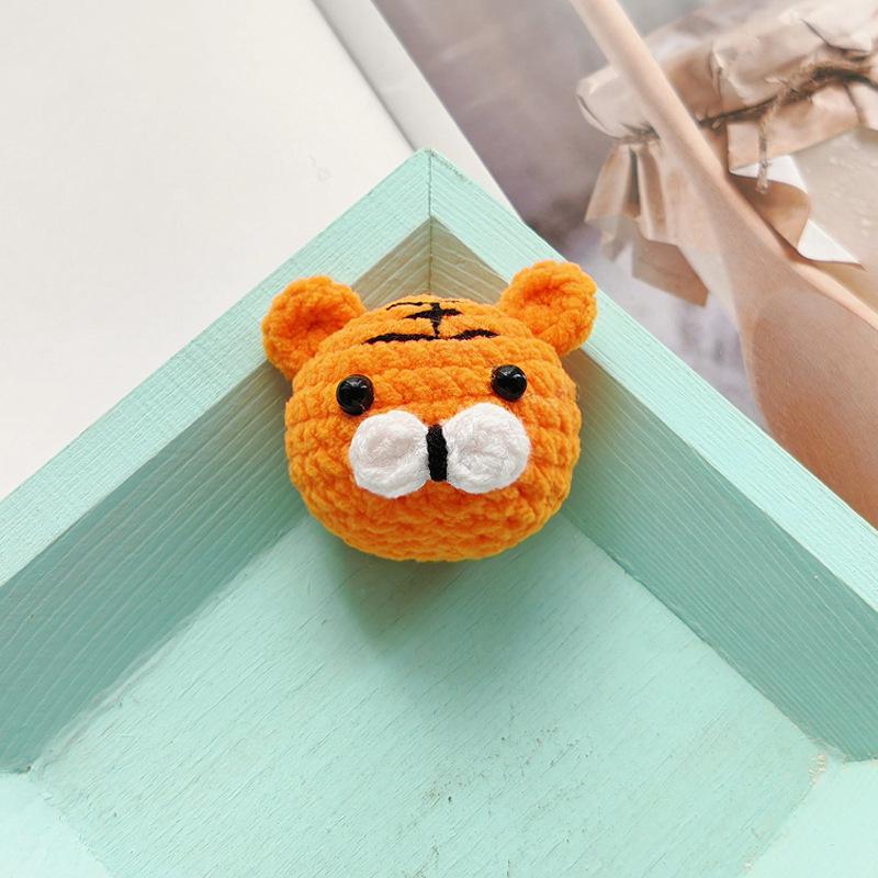 Hand-Knitted Capybara Rabbit Keychain - Small Animal Bag Charm
