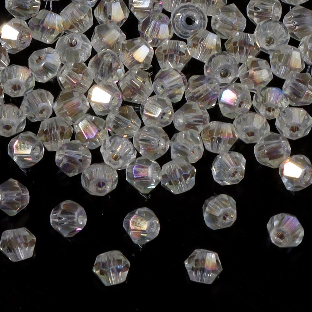 200pcs/lot 4mm Colorful Glass Crystal Beads Bicone Beads Loose Spacer Beads For Jewelry Making DIY Bracelet Necklace Accessories