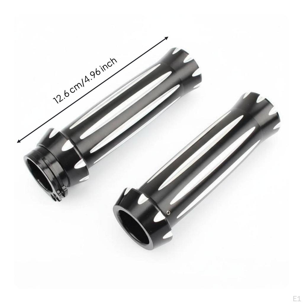 1 Inch Motorcycle Grips CNCMachined 1Inch Handlebar Black