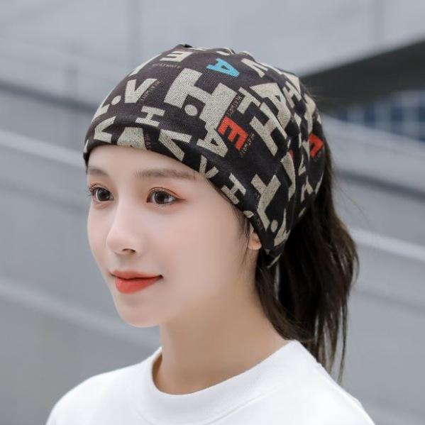 Fashion Double Head Cap Bib Twist Cap Multi-Functional Printed Scarf Cover Cap Neck Cap Face Mask Headscarf Cap C081