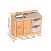 Miniature Furniture Wooden Dollhouse Sink Cabinet with Faucet Versatile