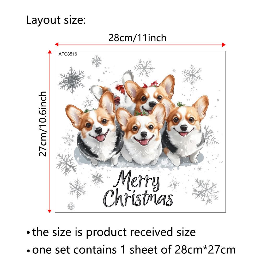 Santa Claus PVC Toilet Sticker - Self-Adhesive Christmas Bathroom Decoration (Model AFC8507)