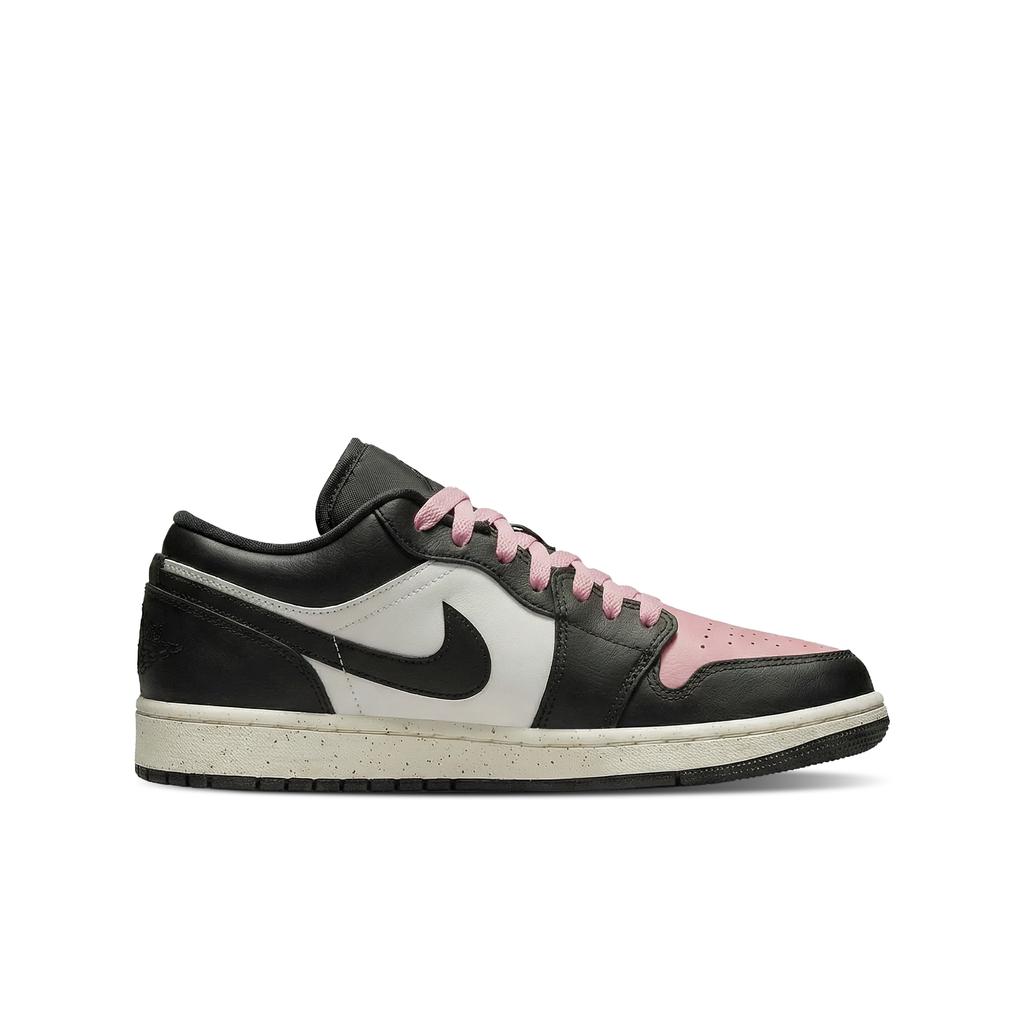 Jordan Air Jordan 1 Abrasion Resistant Low Top Vintage Basketball Shoes Women's Black White Pink 553560-081(Team577-S-BOX)