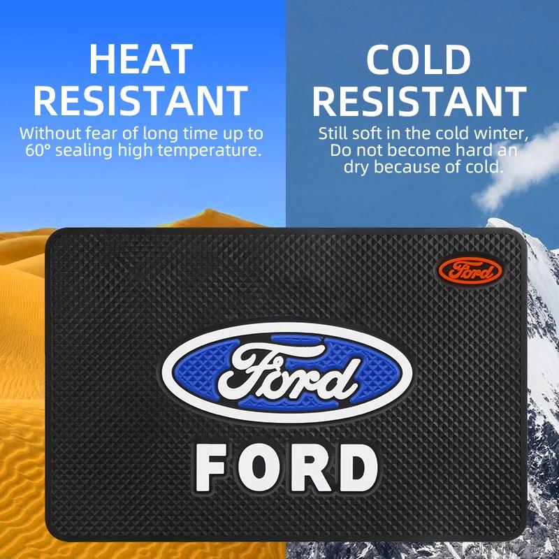 AJV1 1Pc Car Dashboard Non-Slip Mat PVC Silicone Anti-Slip Pad For Ford focus Fiesta EcoSport ESCORT Ranger Fusion Mondeo Accessories