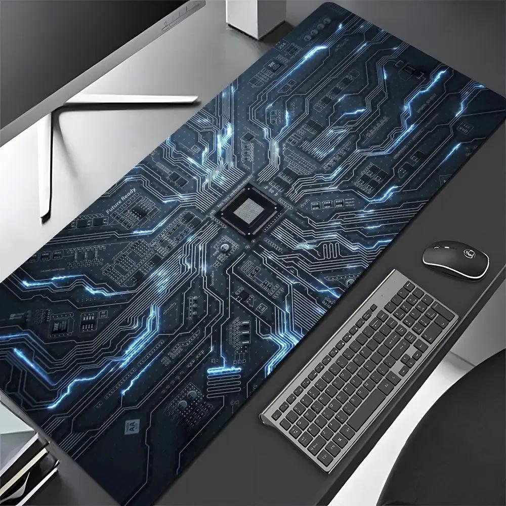 Inside Motherboard Circuit Board Mouse Pad Large Keyboard Anti-slip 900X400 Table Cushion Office Desk Mat Pc Gamer Accessories