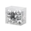 12PCS Cute Plastic Heart Ball Ornaments Set 4.5CM Glitter Christmas Balls Party Decor Ball Christmas
