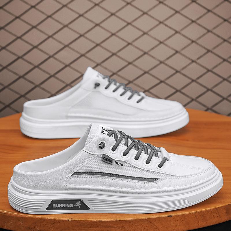 Fashion Summer The New 2024 Mesh Cloth Shoes for Men Men's Toe Cap Slippers Outdoor Casual Shoes Canvas Slippers All-match Net Shoes