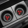 for Car Coaster Water Cup Slot Non-Slip Mat Pad Emblem Interior Accessories For Mitsubishi Lancer 9 EX Outlander 3 ASX L200 GJ3